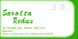 sarolta rehus business card